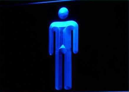 Male Men Toilet Washroom Restroom Light Sign